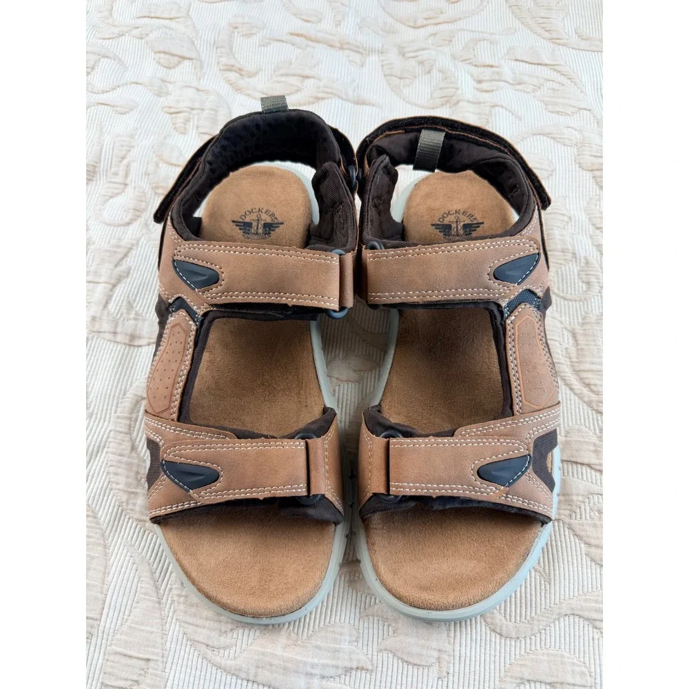 Dockers Spencer Tan Mens Sport Sandals SupremeFlex Smart Series 90-41102 Size 9M